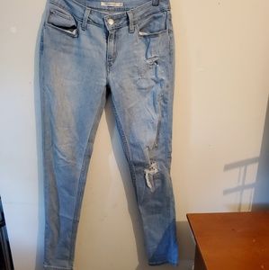Levi's 535 Super Skinny Distressed Jeans Size 29
